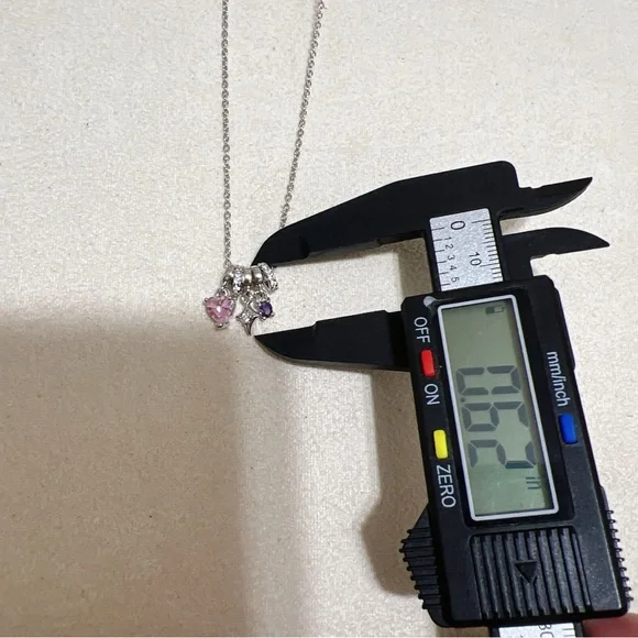 ✨ cute dangle with little pink heart tones/ star/ purple stones necklace - Picture 12 of 12